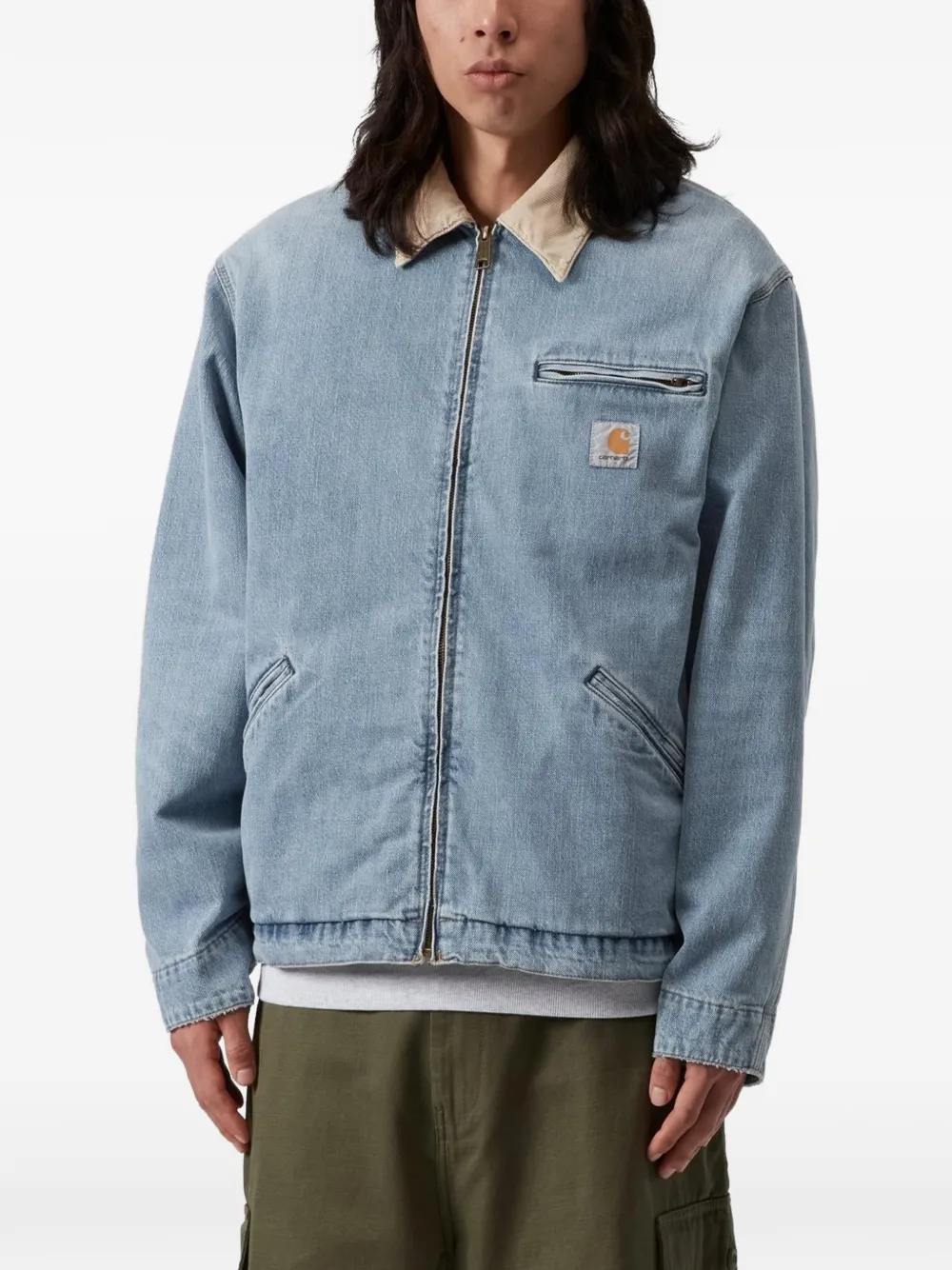 Carhartt WIP Jack met logopatch Blauw