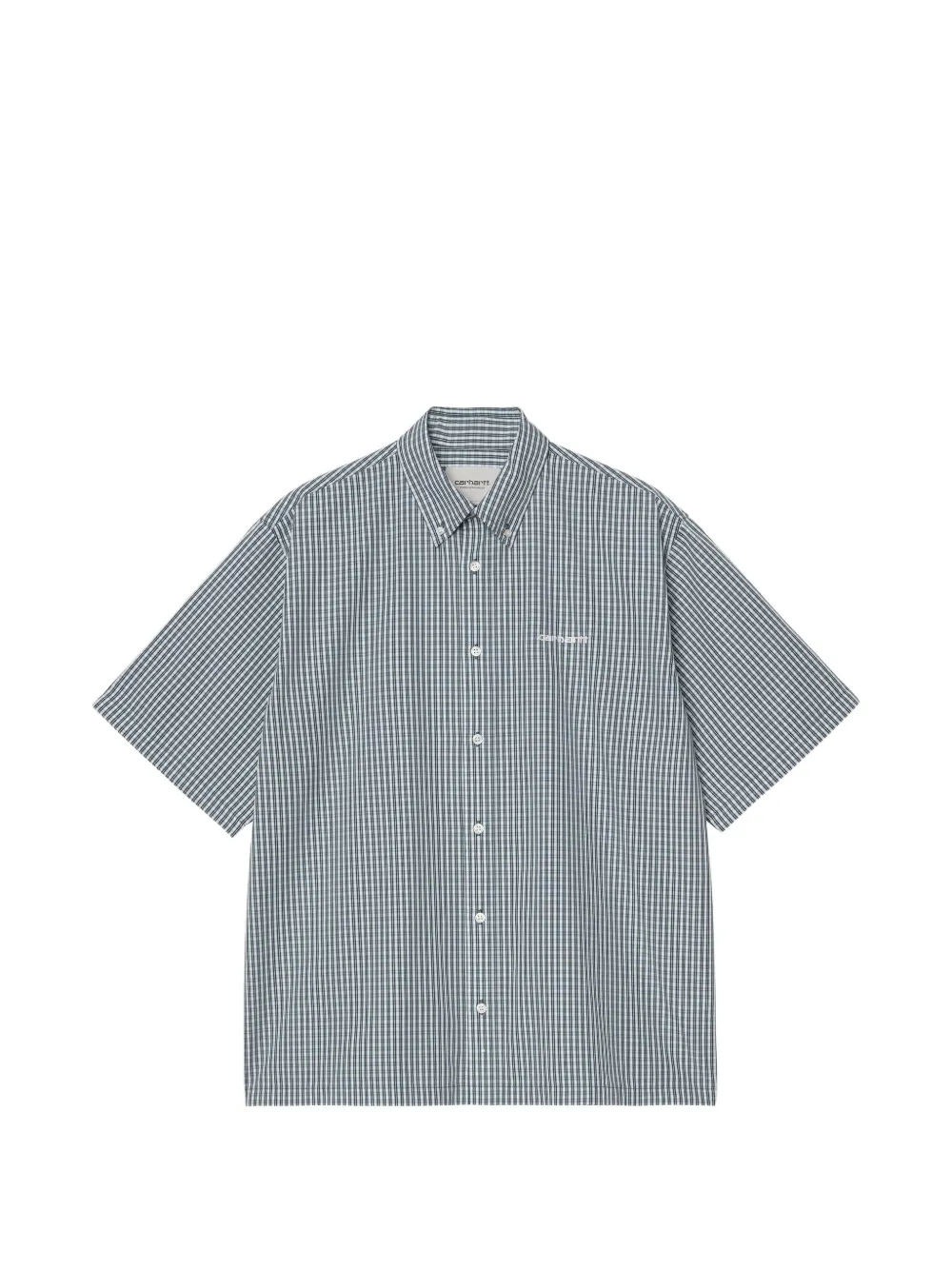 Carhartt WIP short sleeve Groff Check shirt | Blue | Image 1