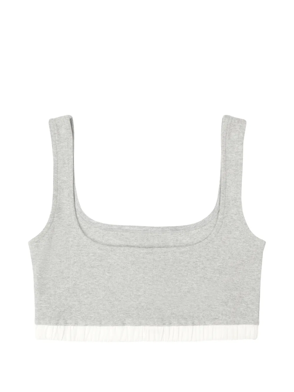  Entire Studios Ribbed Button-detail Bra - Grey 