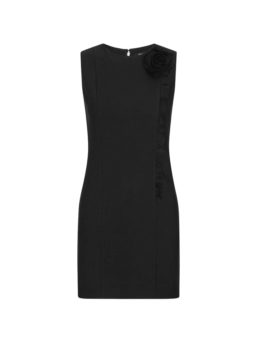 ROTATE BIRGER CHRISTENSEN flower ruffled mini dress - Nero