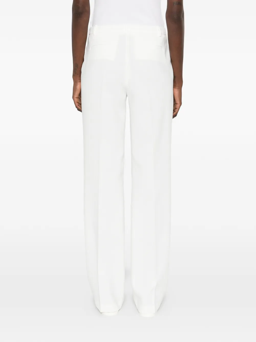 PINKO Straight broek met gekreukte voorkant Wit