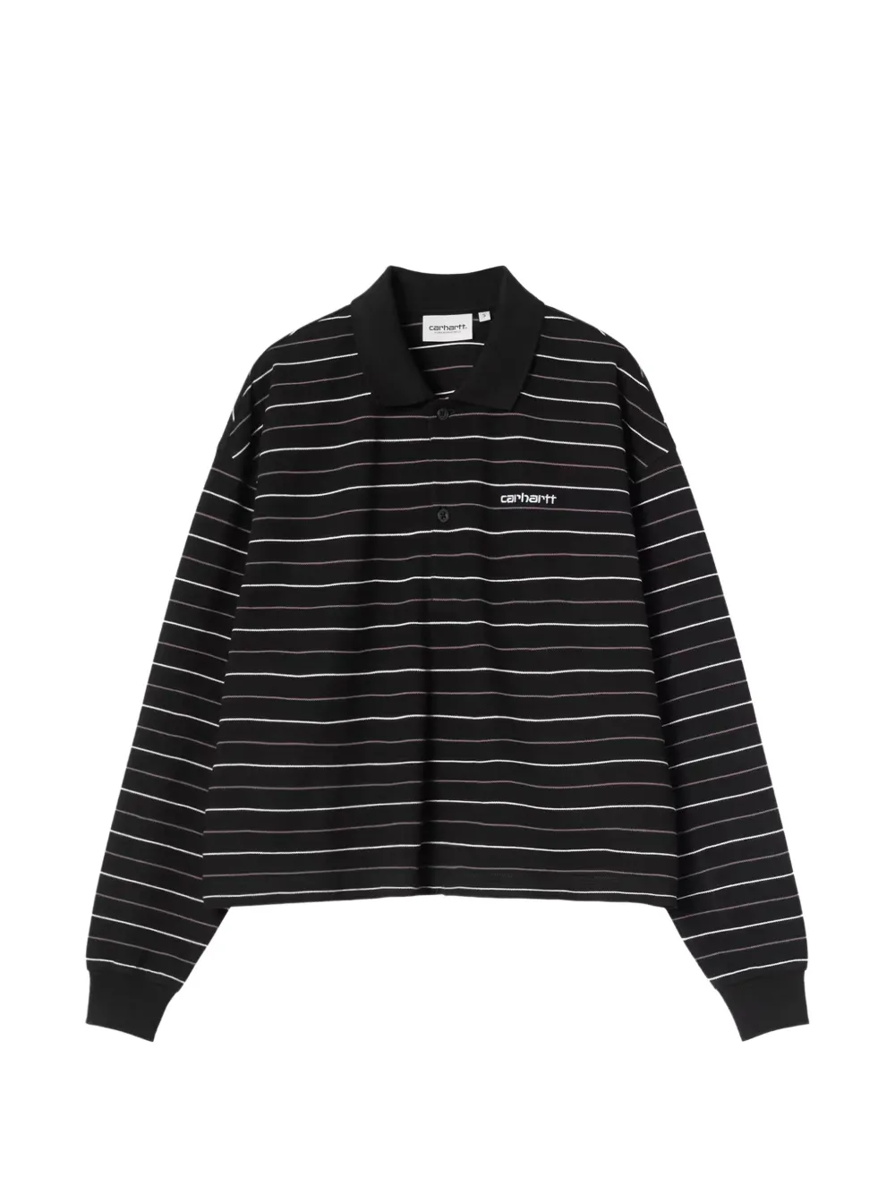 Carhartt WIP Mabel striped long-sleeve polo shirt - Nero