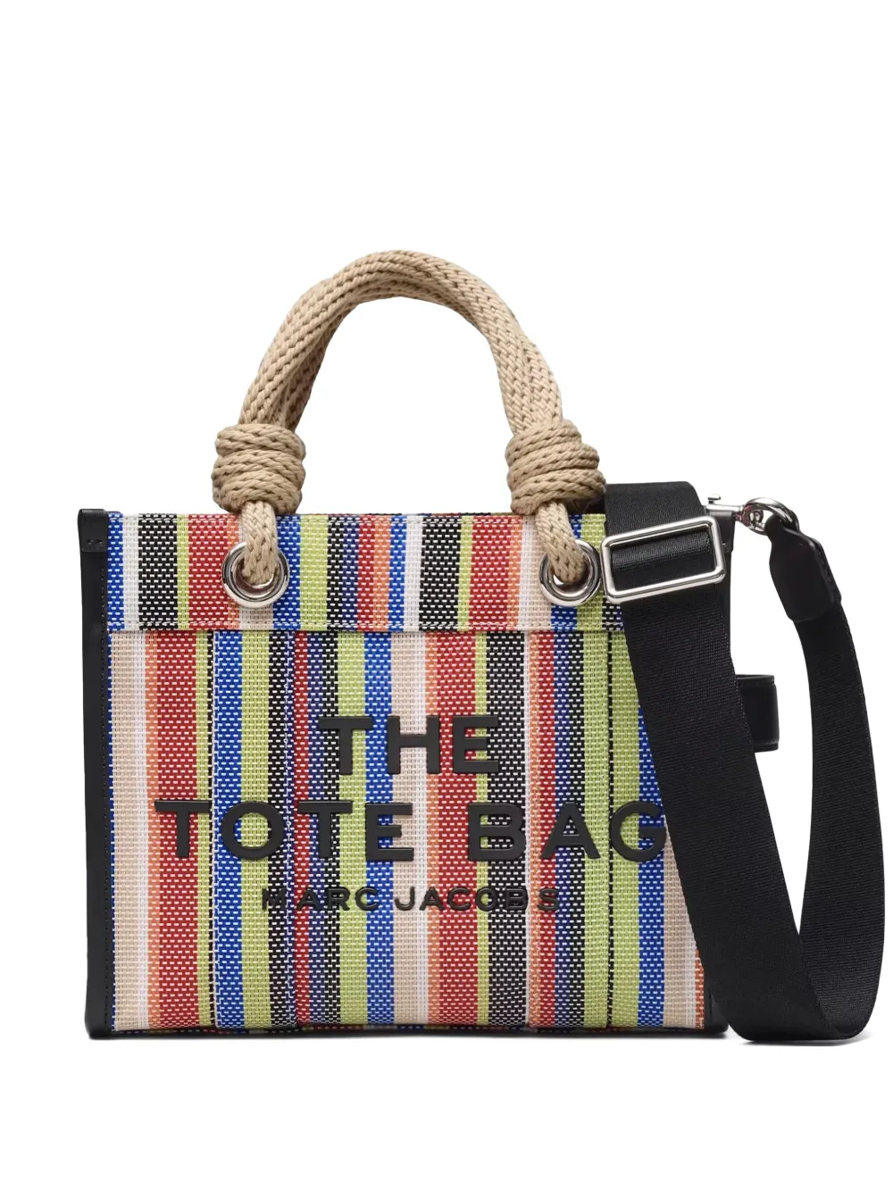 Marc Jacobs striped top-handle tote bag - Neutrals