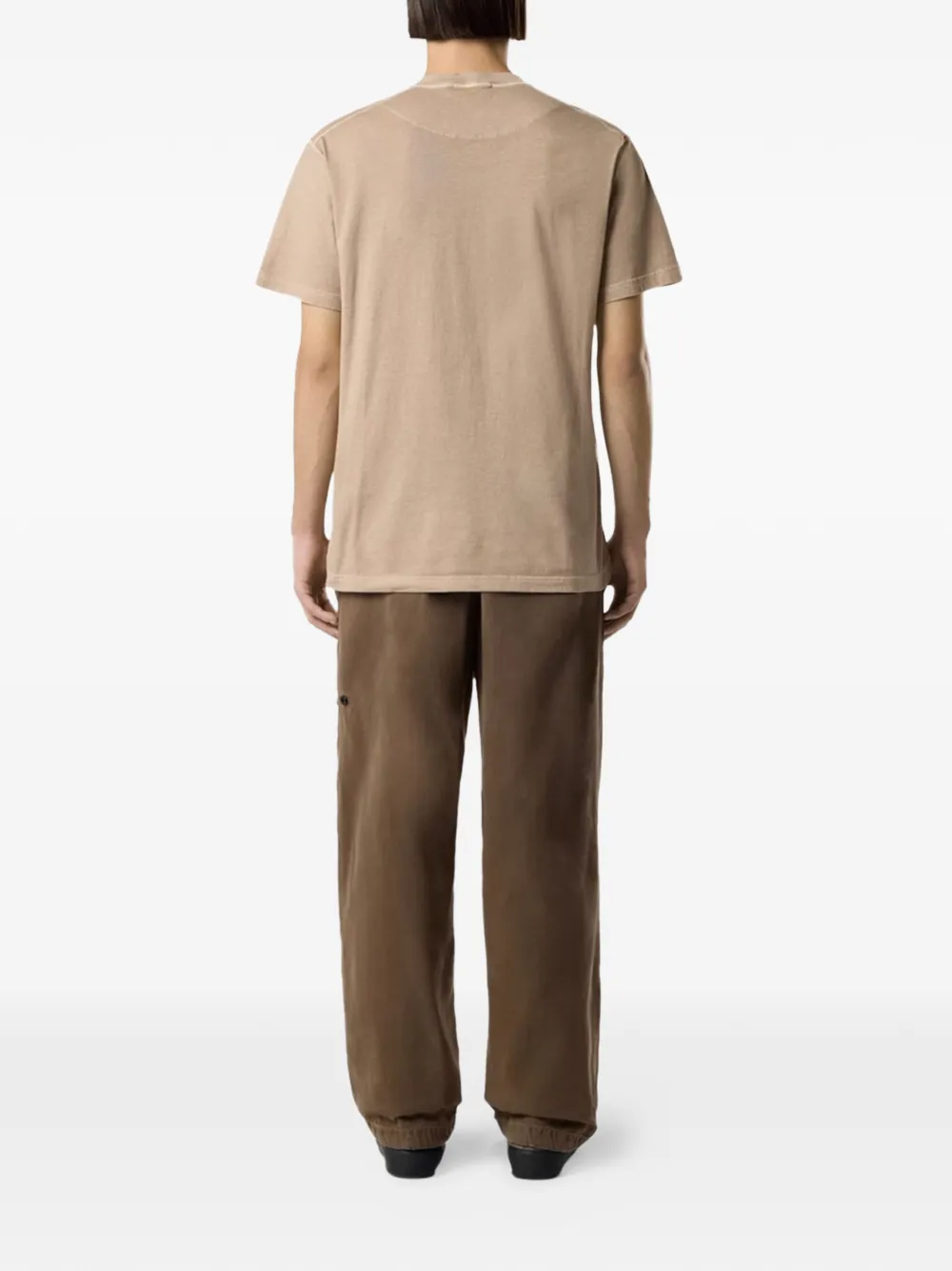 Stone Island T-shirt met logopatch Beige