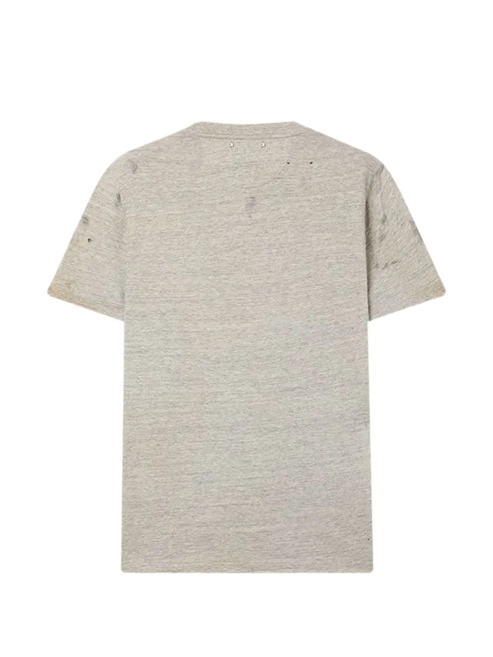 Golden Goose T-shirt in grijze melange jersey met vintage print Grijs