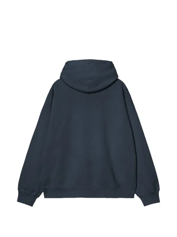 Carhartt WIP logo-embroidered zip-up Hoodie | Blue | FARFETCH CA