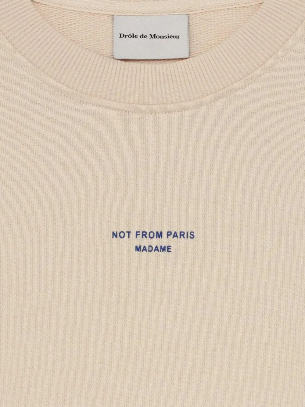 Drôle De Monsieur Sweater met ronde hals Beige