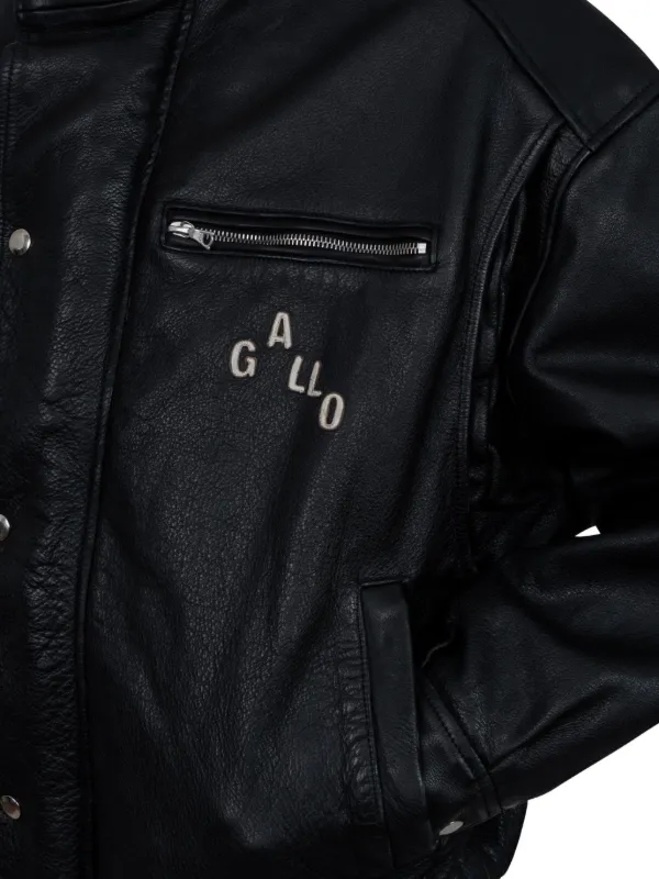 Paly Leather Bomber Jacket | Black | FARFETCH