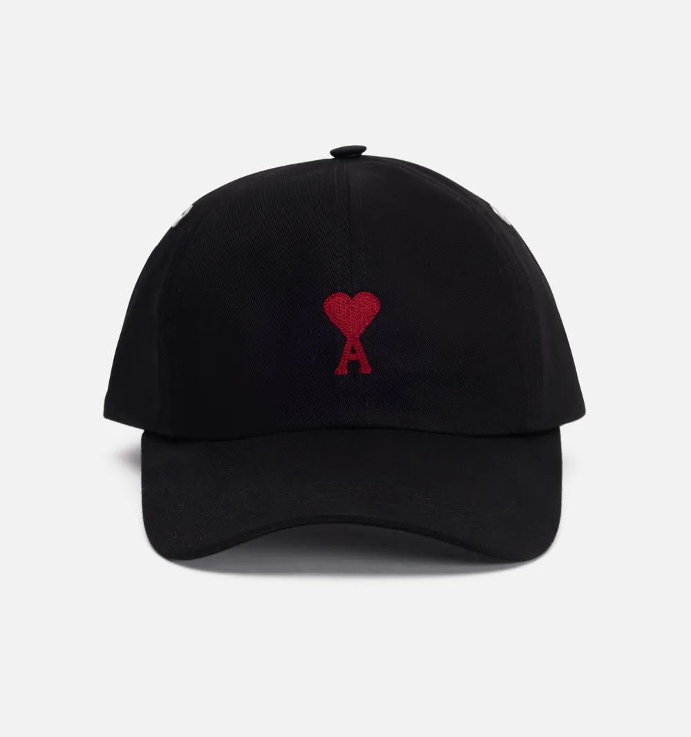AMI Paris Cappello da baseball in cotone Ami de Coeur - Nero