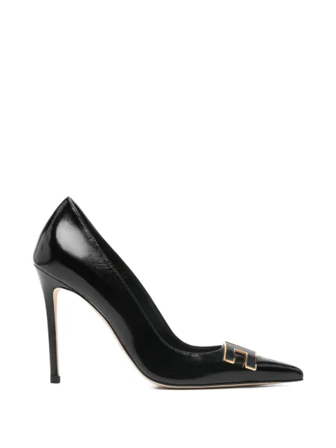 Elisabetta Franchi Spitze Pumps mit Logo-Verzierung