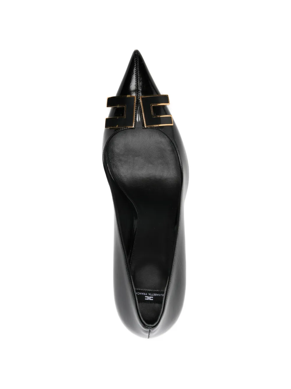Elisabetta Franchi logo-embellished point-toe pumps Zwart