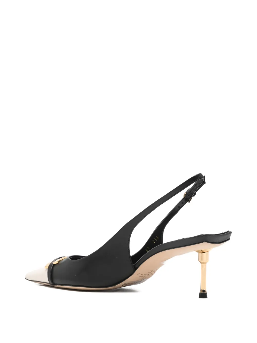 Elisabetta Franchi Tweekleurige pumps met gesp Zwart