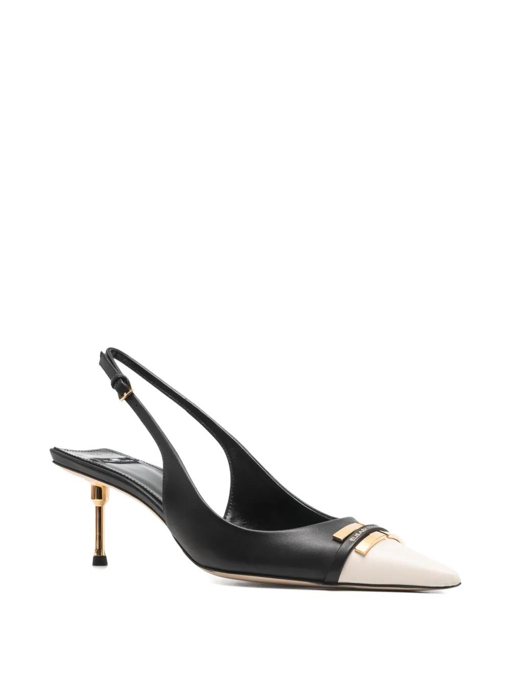 Elisabetta Franchi Tweekleurige pumps met gesp Zwart