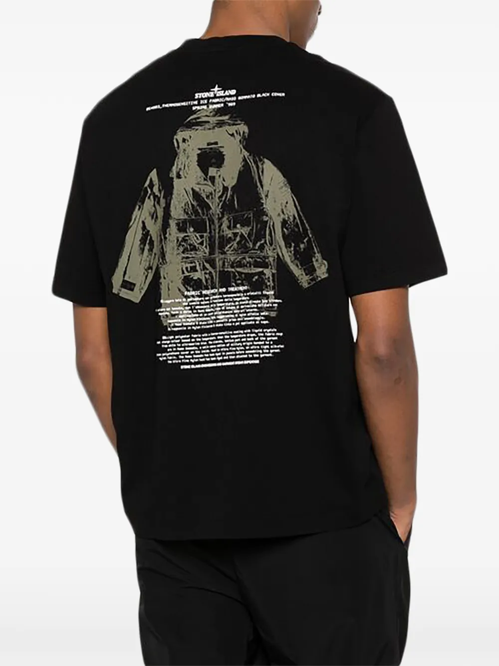 Stone Island T-shirt met logoprint Zwart