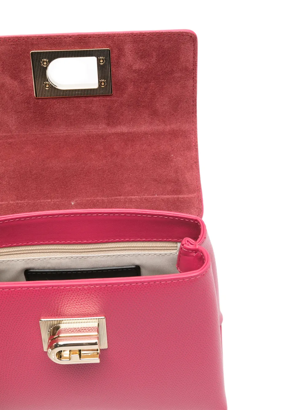 Furla 1927 mini-tas met slot en handvat Roze