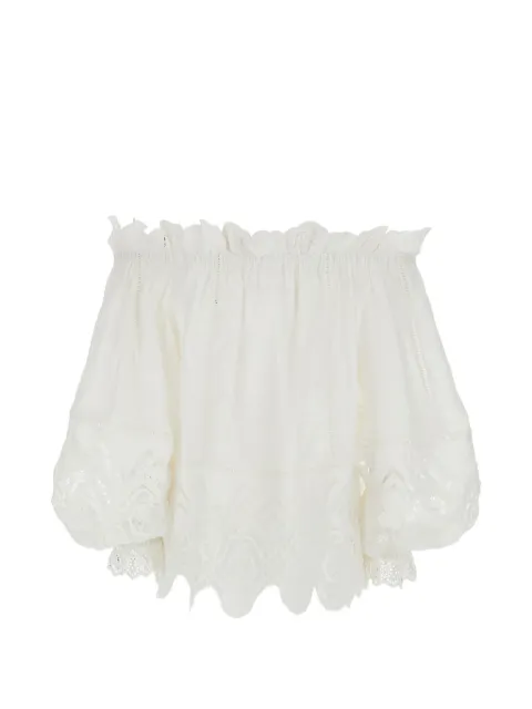 Camilla broderie-anglaise off-shoulder top