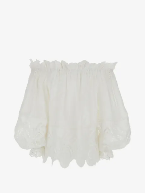 Camilla broderie-anglaise off-shoulder top