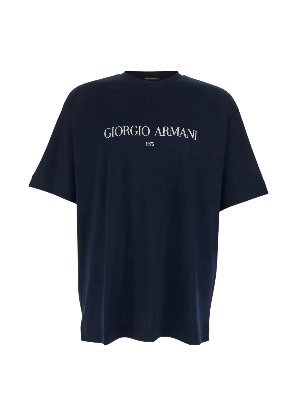 Giorgio Armani logo-print cotton T-shirt - Blu