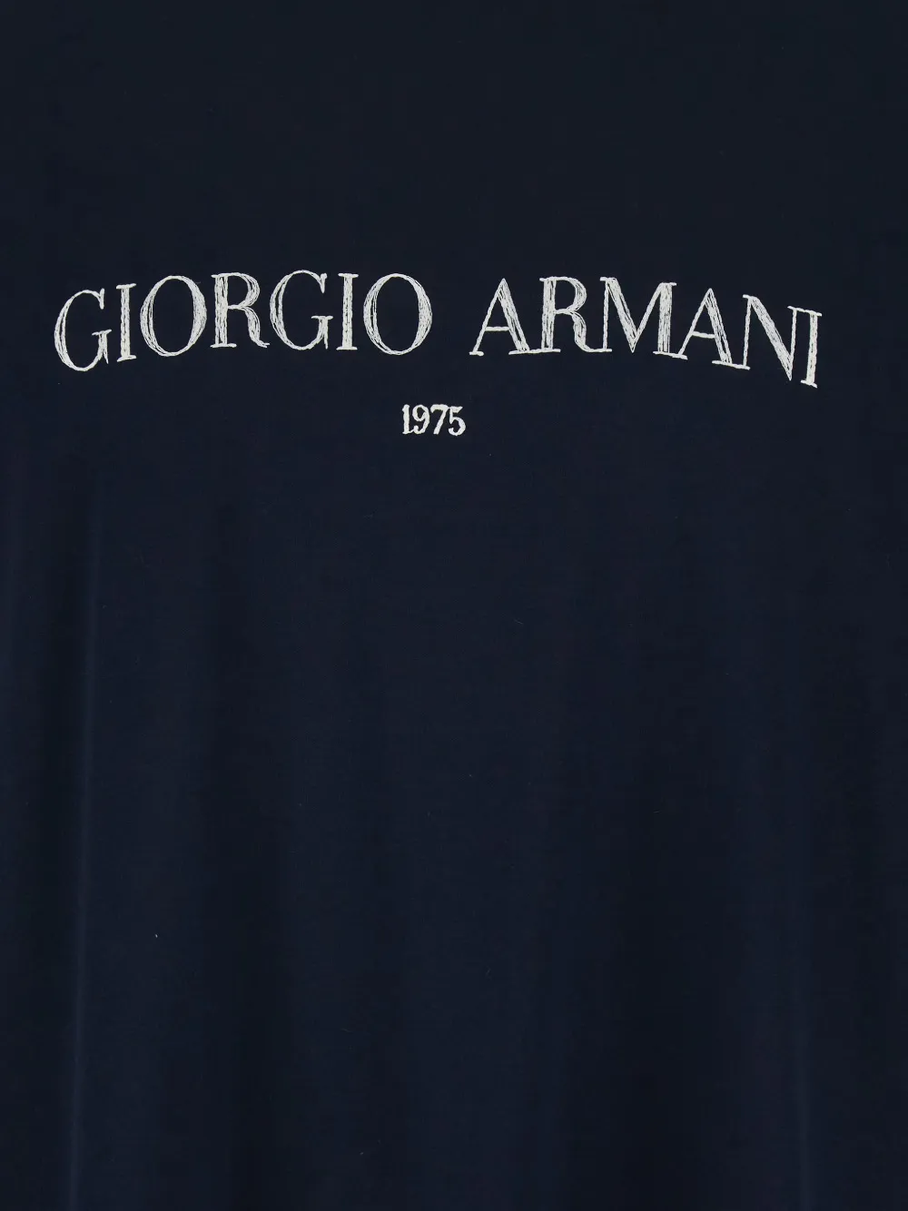 Giorgio Armani Katoenen T-shirt met logoprint Blauw