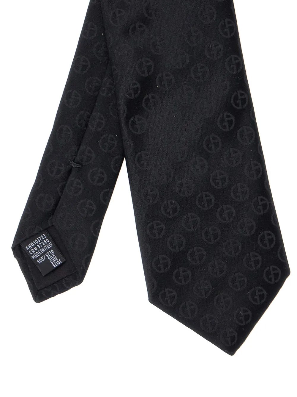 Giorgio Armani tona-logo tie - Zwart