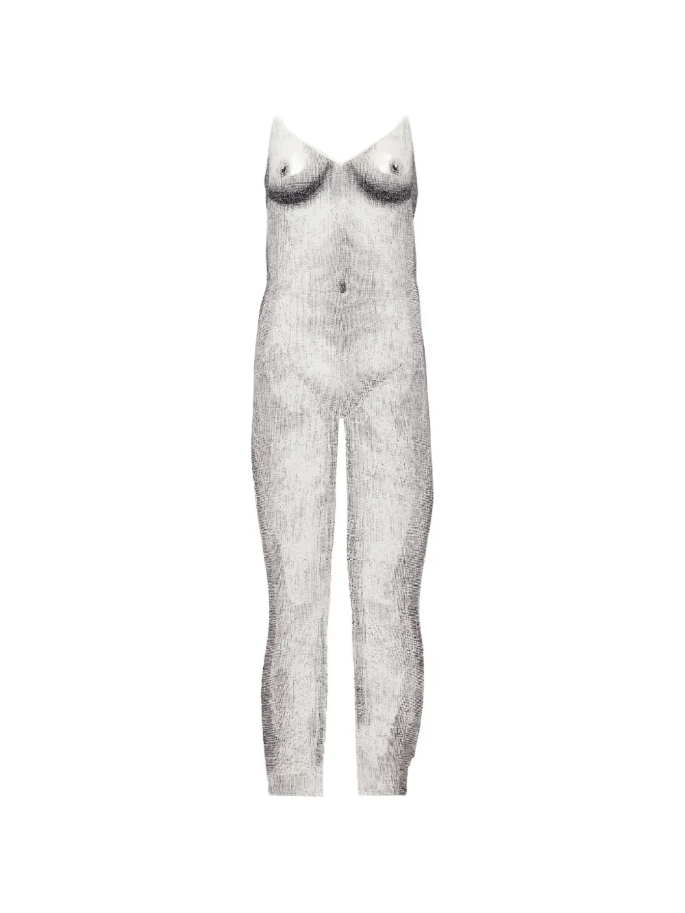 Moschino Kreppkleid mit Print - Weiß