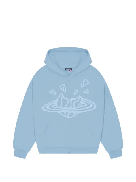 BROKEN PLANET zip-up graphic hoodie