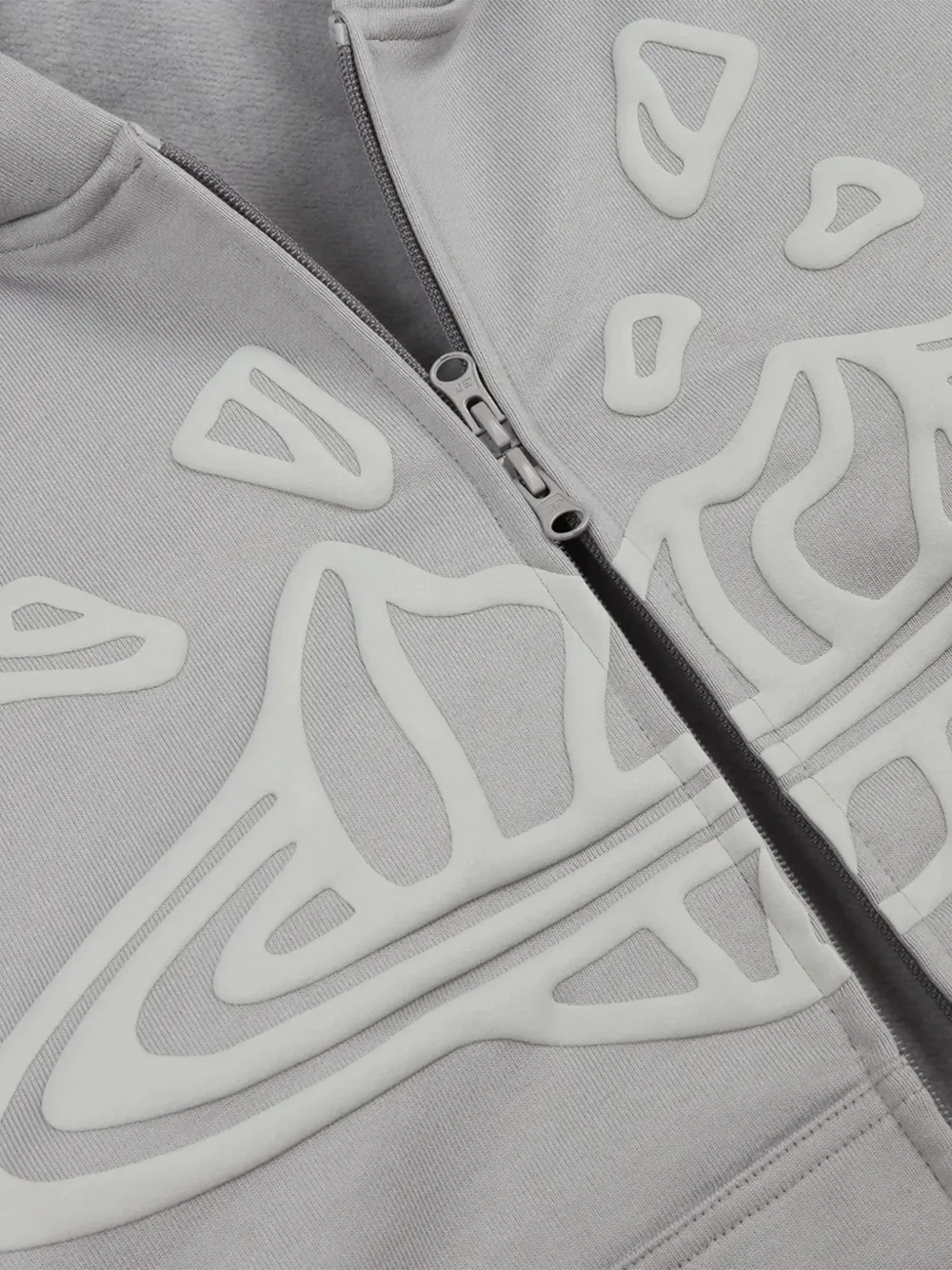 BROKEN PLANET Hoodie met rits Grijs