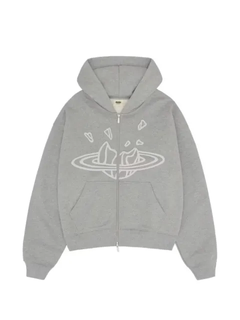 BROKEN PLANET zip-up graphic hoodie