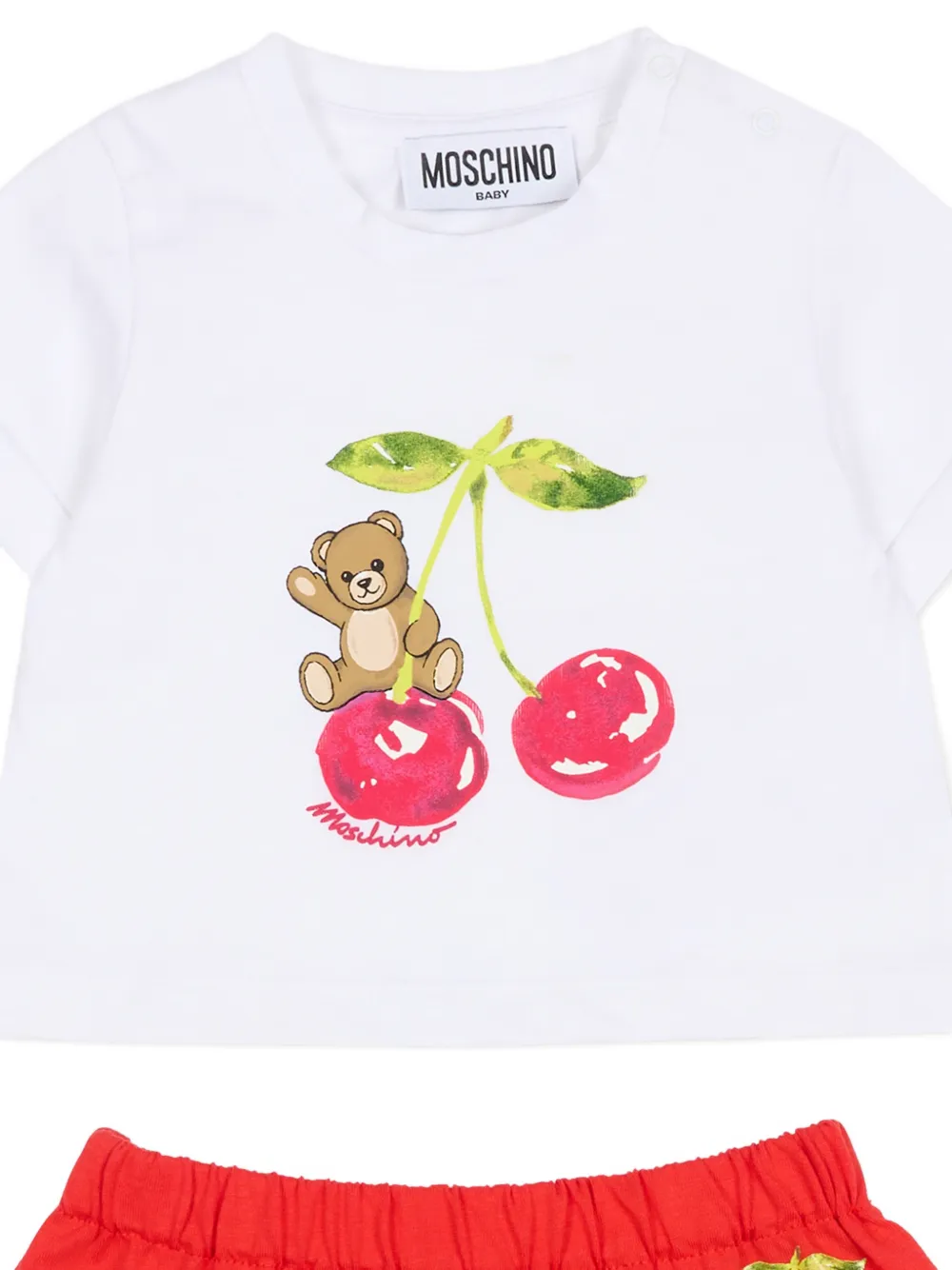  Moschino Kids Logo-print Ruffled Skirt Set - White 