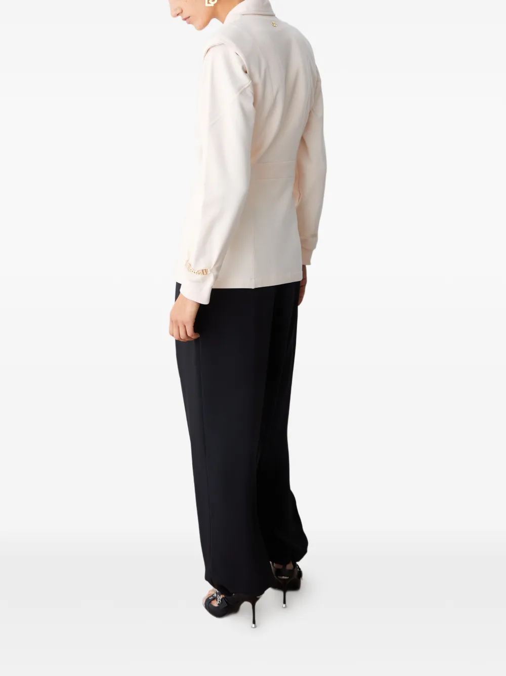 Padded-Shoulder Double-Breasted Waistcoat