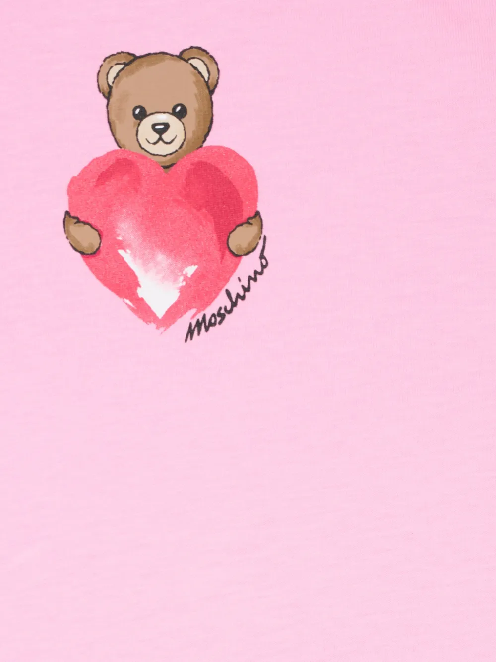 Moschino Kids Jurk met hartprint Roze