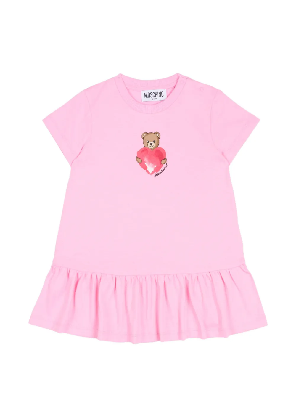 Moschino Kids heart-print dress - Rosa