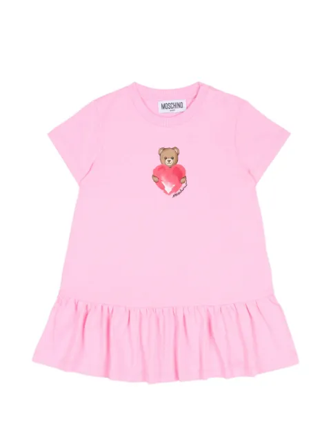 Moschino Kids vestido con corazones estampados