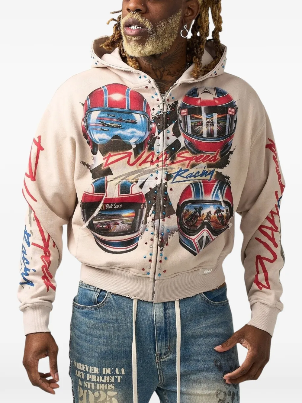 duaa graphic beaded hoodie | Hoodies | Image 2