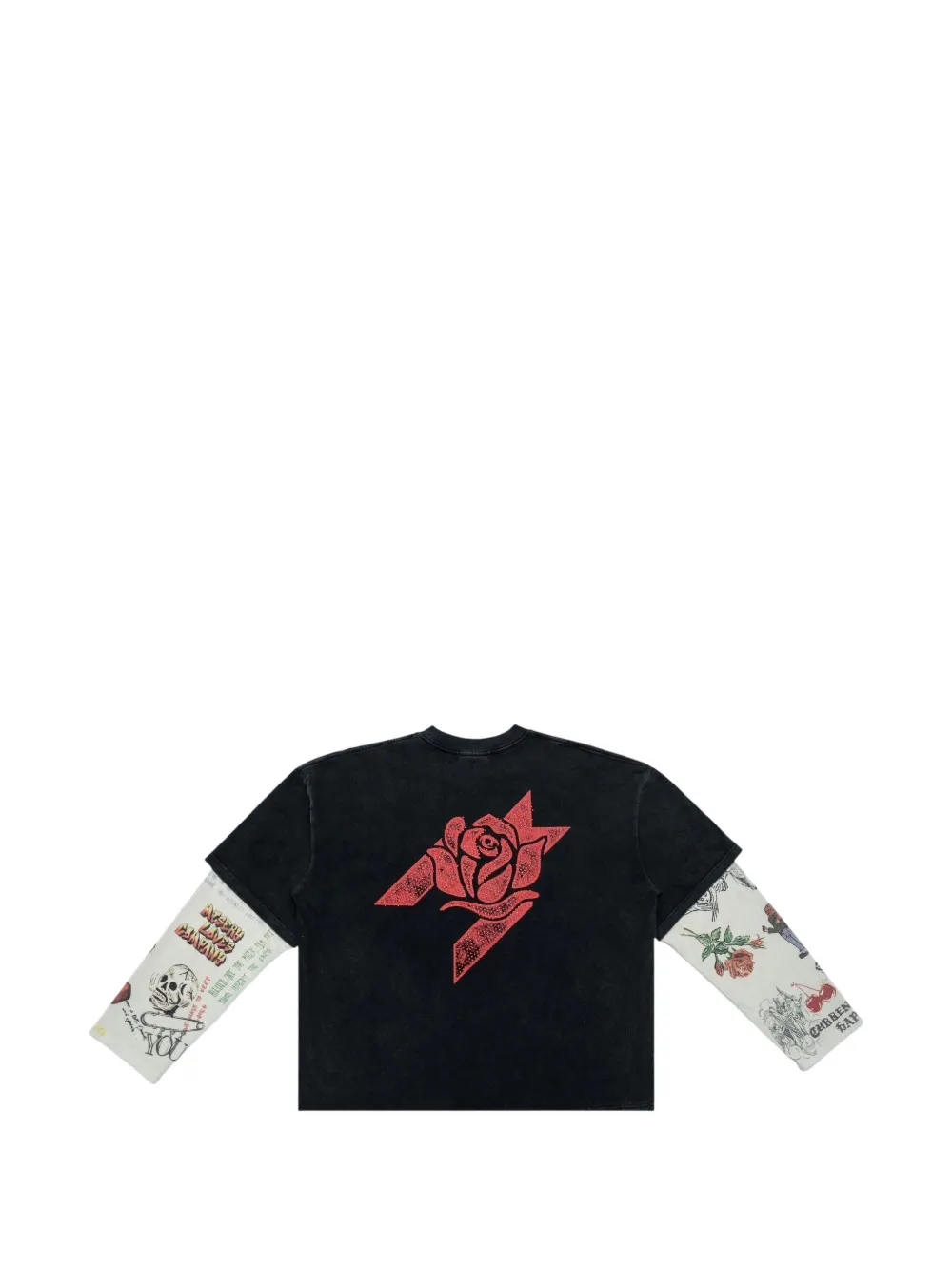 Free Refills graffiti thermal long sleeve top - Zwart