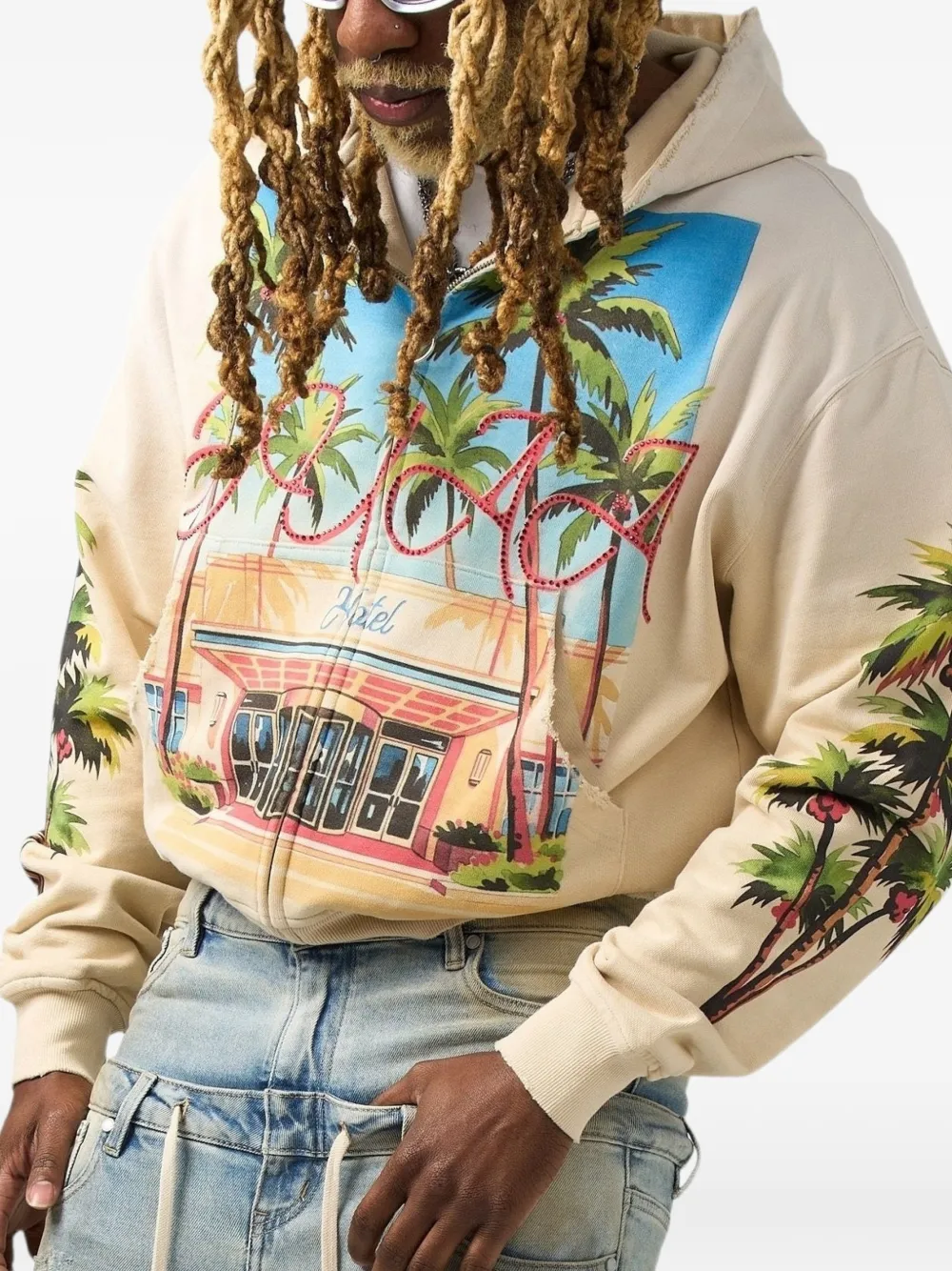 duaa 棕树图案连帽衫 | 连帽衫 | Image 2