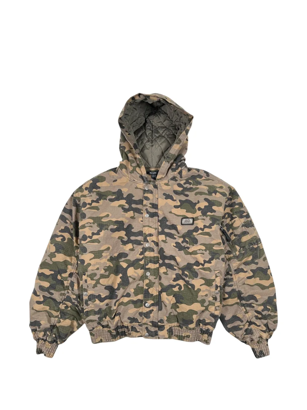 Ksubi hooded camouflage jacket - Marrone