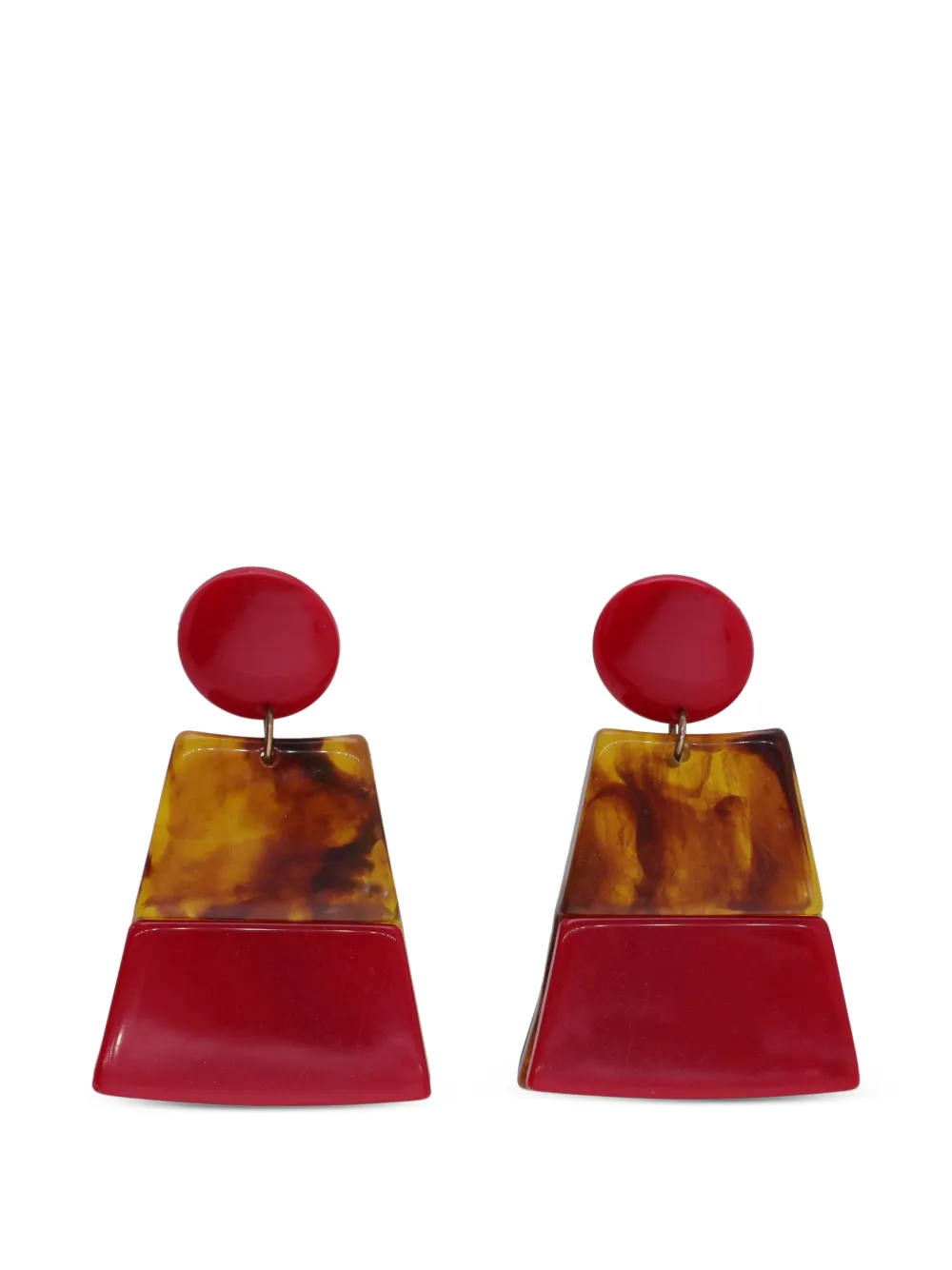 Romeo Gigli Pre-Owned geometric-charm earrings - Rosso