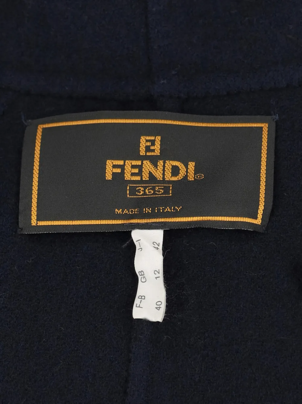Fendi Pre-Owned wool collar coat - Blauw
