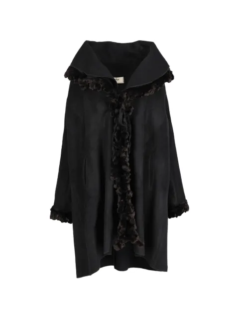 Fendi Pre-Owned textured-trim coat