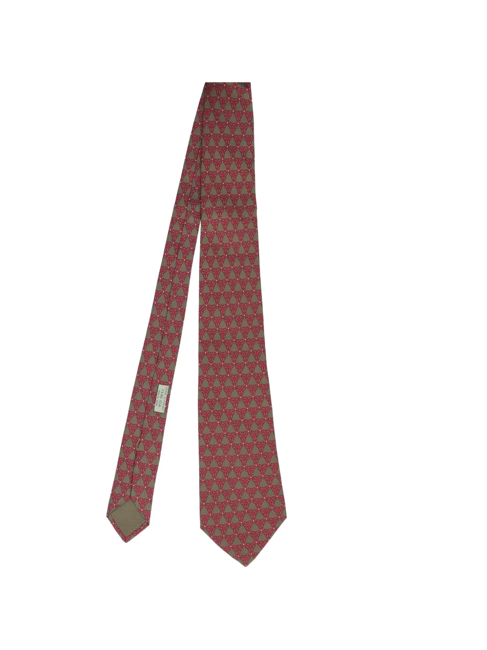 Hermès Pre-Owned geometric-pattern tie - Rosso