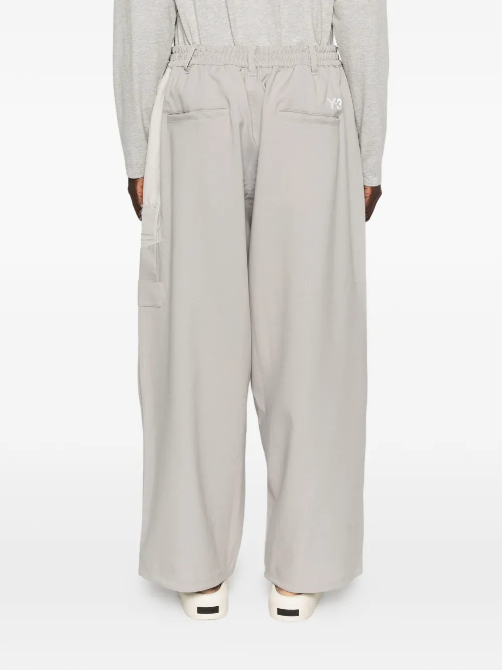 Y-3 Broek met trekkoord Grijs