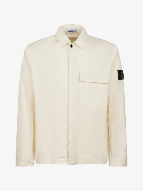 Stone Island Hemdjacke mit Logo-Patch