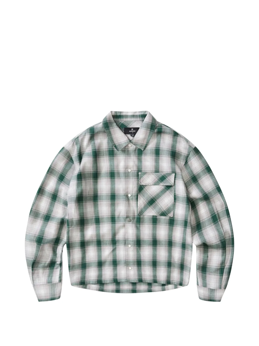 Represent Check-print T Shirt In Green