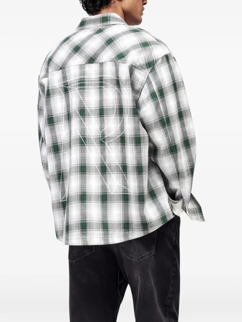 Represent Waffle flannel shirt Groen