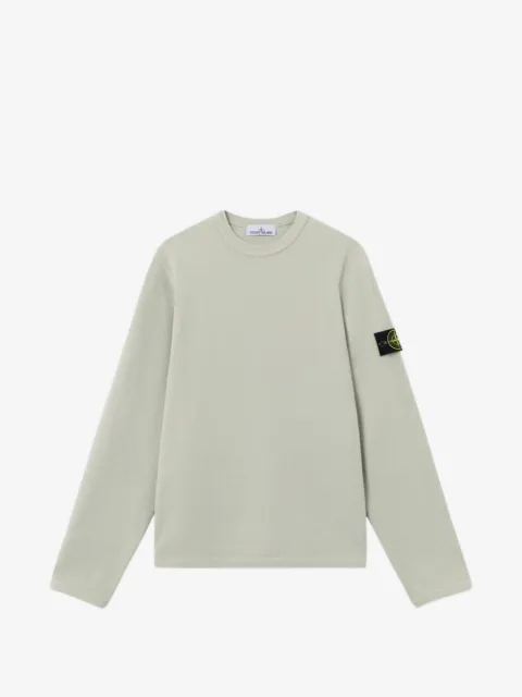 Stone Island logo-patch crew-neck sweater