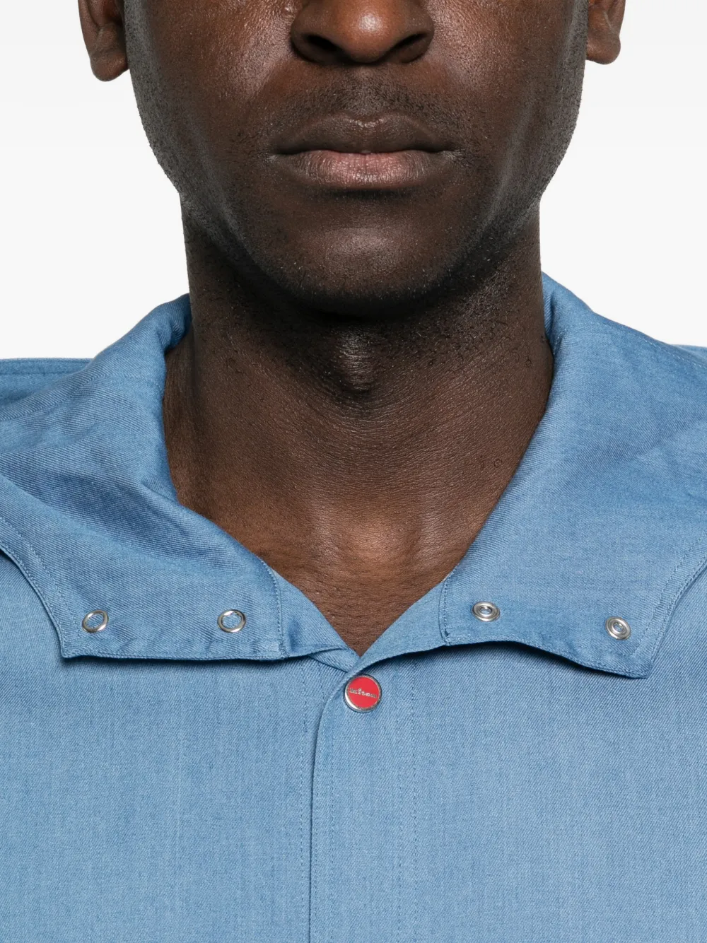 Kiton Mariano overhemd met capuchon Blauw
