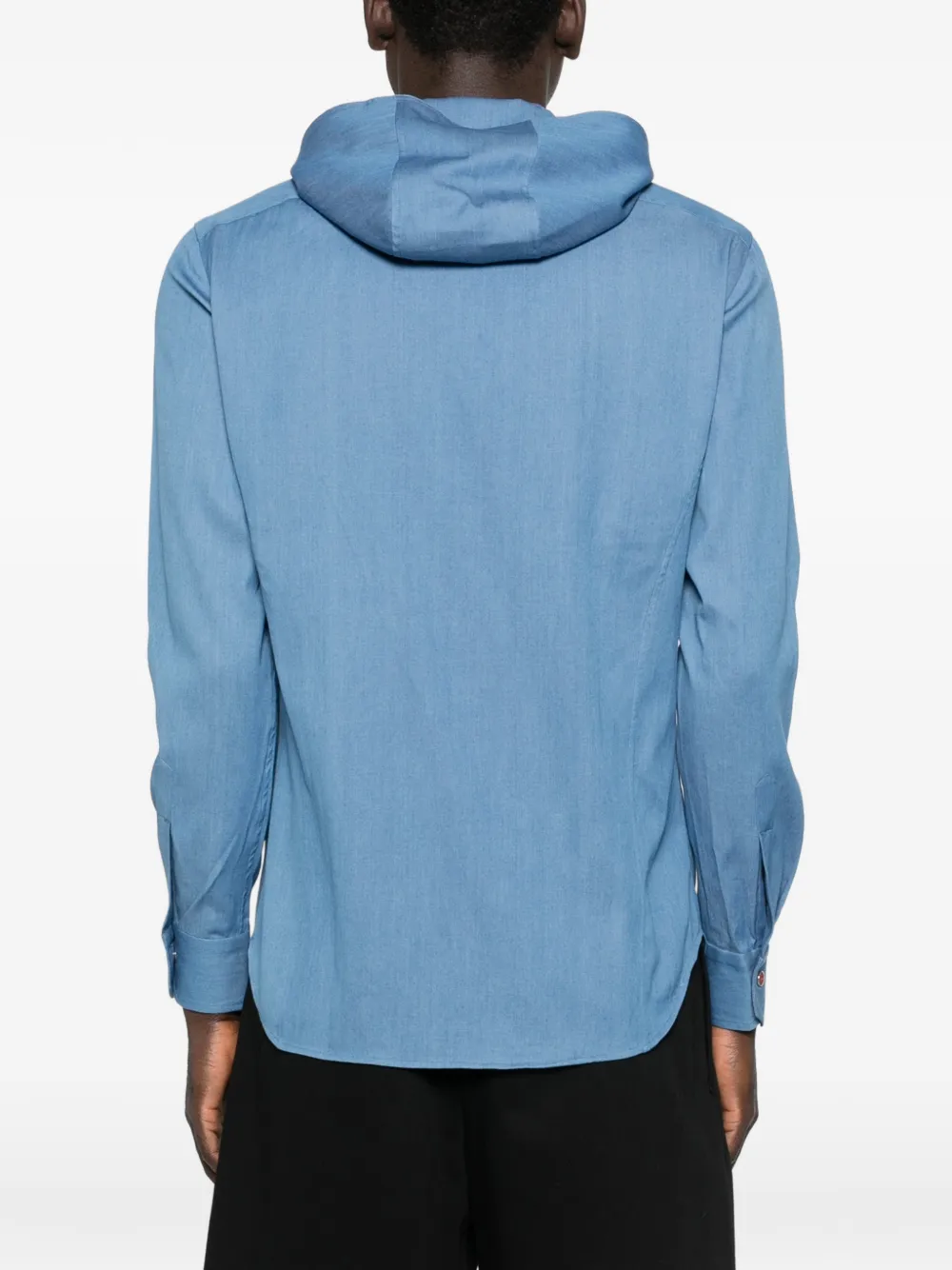 Kiton Mariano overhemd met capuchon Blauw