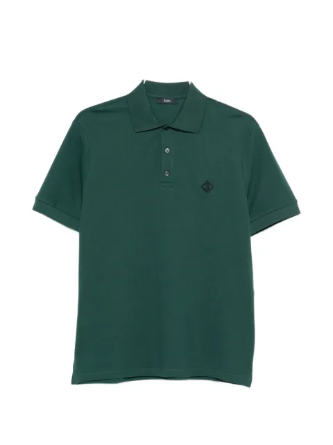 Herno Short sleeve logo polo shirt