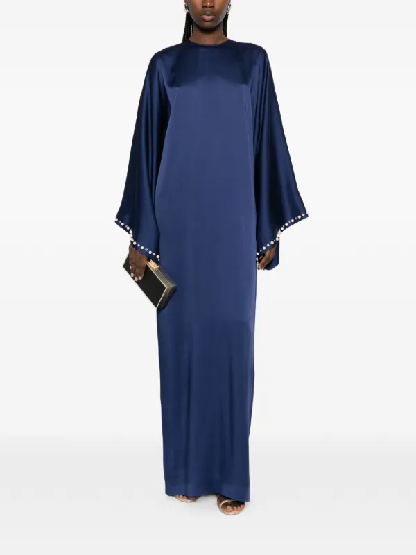 stella mccartney dresses cocktail and party embellished-sleeve Maxi Dress | Blue Colour:Orange Kentucky Derby Outfit Ideas: Color: Light Olive Midi dress Cut from a forest